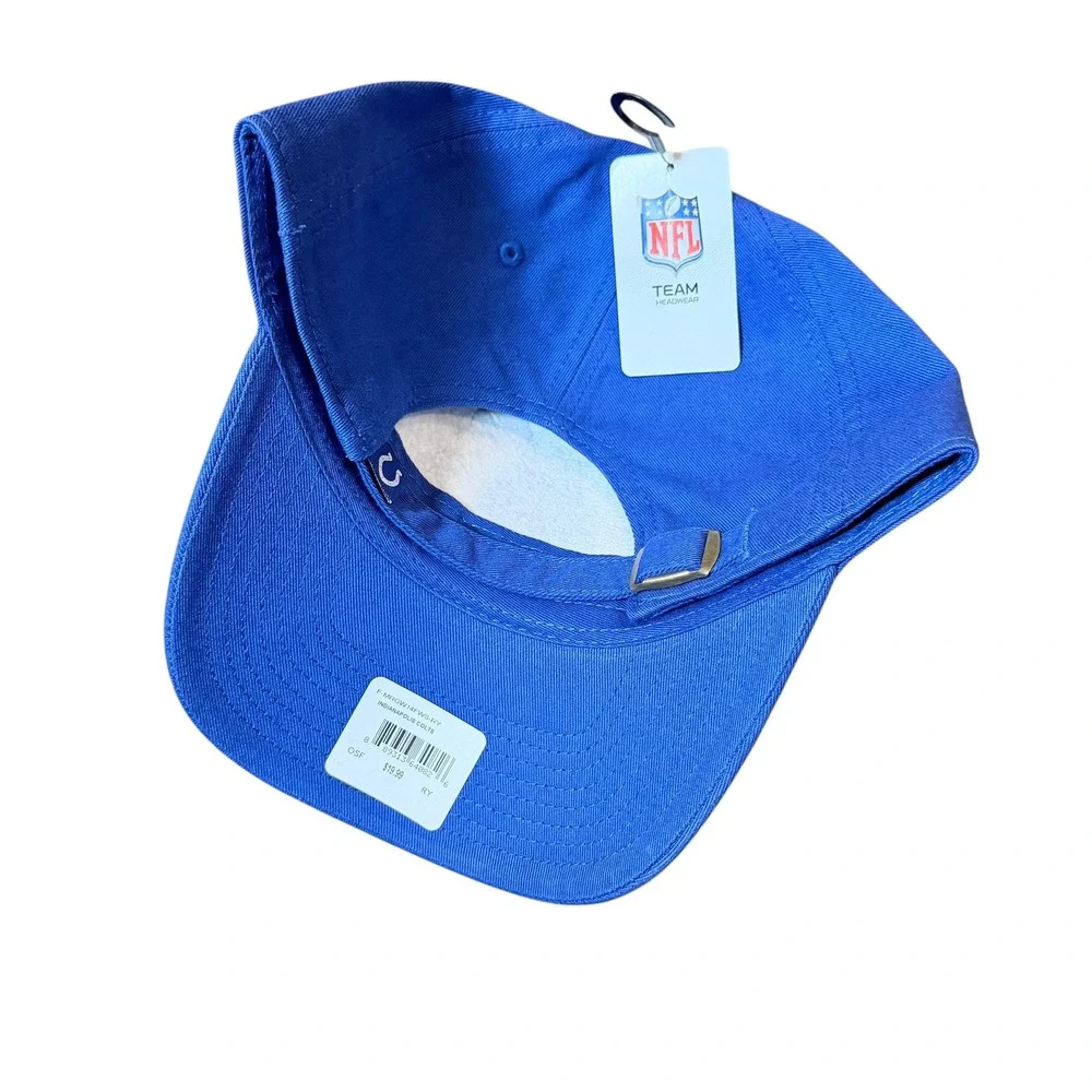 NFL Indianapolis Colts Strapback Cap‎ Men OSFM Blue New Embroidered Logo Hat